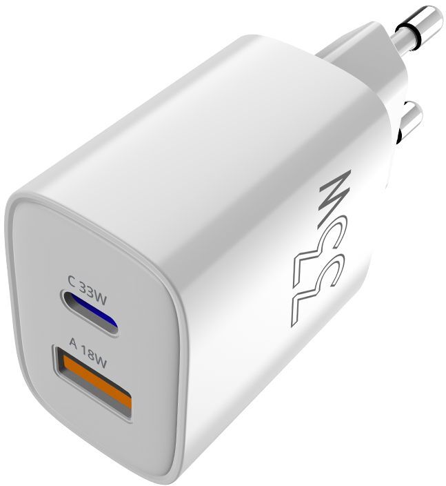 Мережевий зарядний пристрій Sigma X-power 33W PS33-01 (GaN PD/QC Charger, 1USB-C+1USB-A) фото