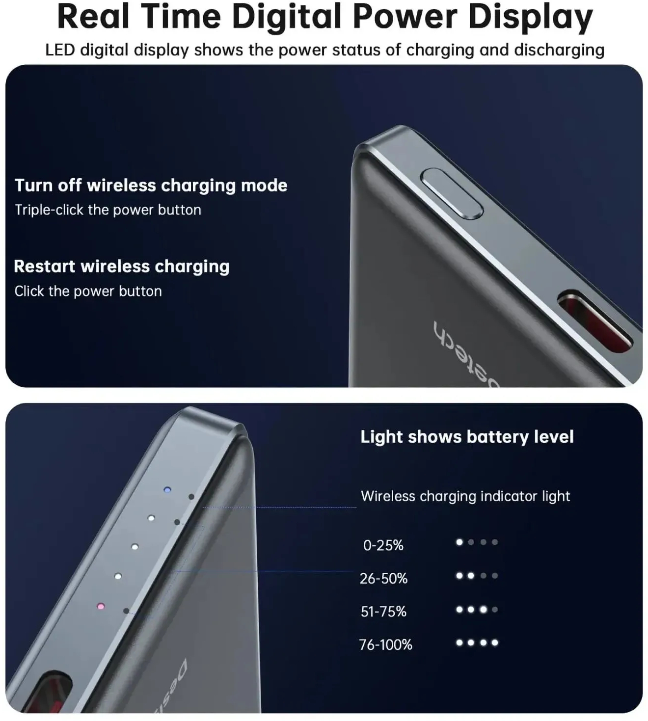 Павербанк Choetech Magnetic Wireless 5000mAh 20W PD черный фото5