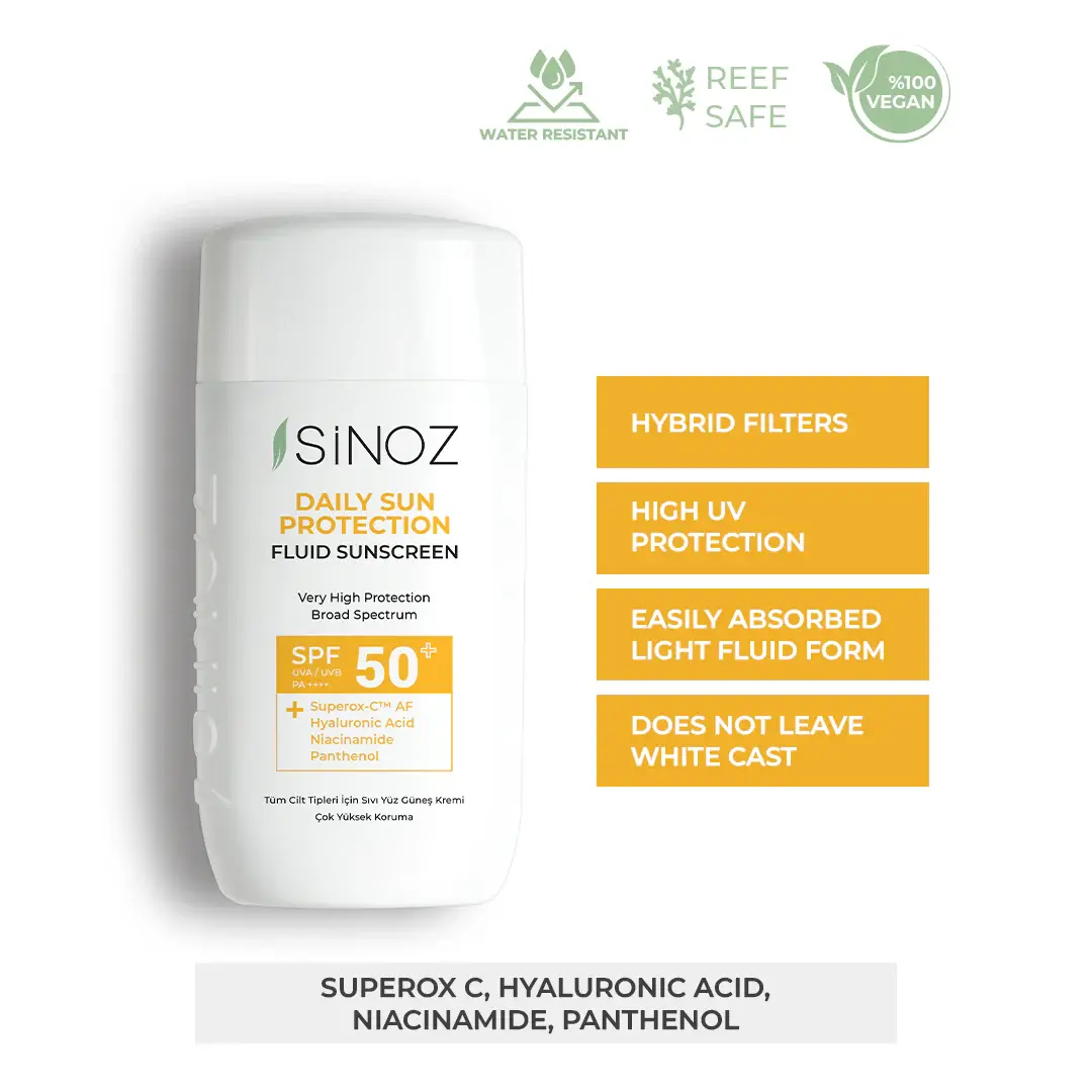 Солнцезащитный флюид для лица Sinoz Daily Sun Protection SPF50+ 50 мл фото2