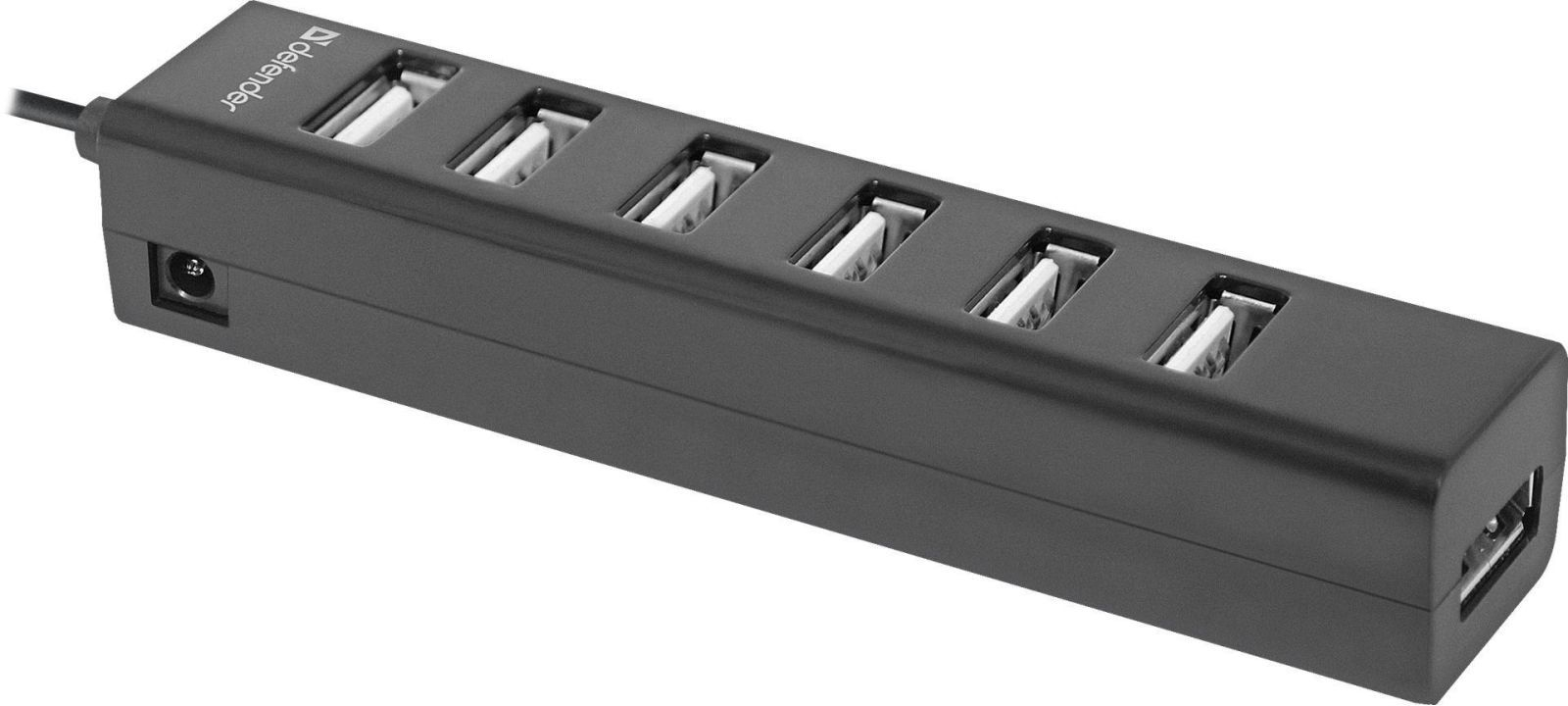 Хаб USB Hub Defender Quadro Swift 7-port USB2.0 пасивний, черный фото3