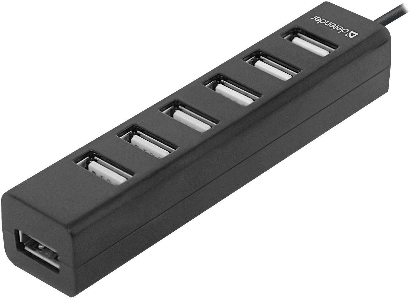 Хаб USB Hub Defender Quadro Swift 7-port USB2.0 пасивний, черный фото2