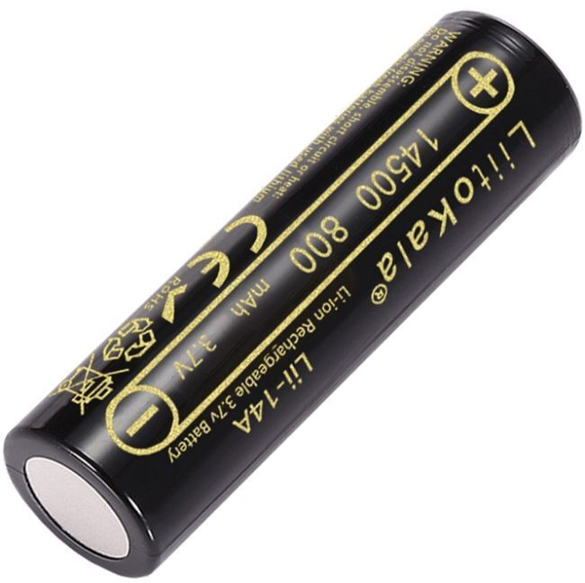 Аккумулятор 14500 LiitoKala, 14A-N, 800mAh, 3.7V li-ion battery, 1 pcs фото