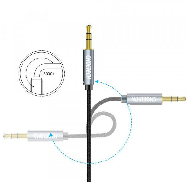 Кабель мультимедійний Choetech 3.5mm M to 3.5mm M 1.2m (AUX002) фото