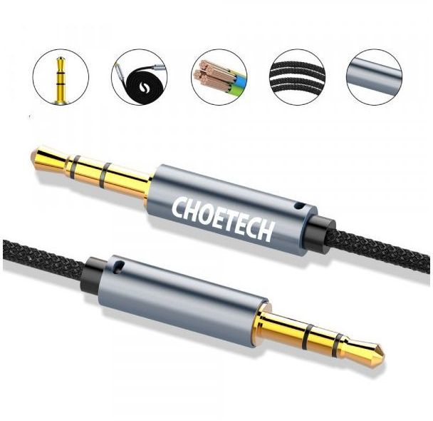 Кабель мультимедійний Choetech 3.5mm M to 3.5mm M 1.2m (AUX002) фото