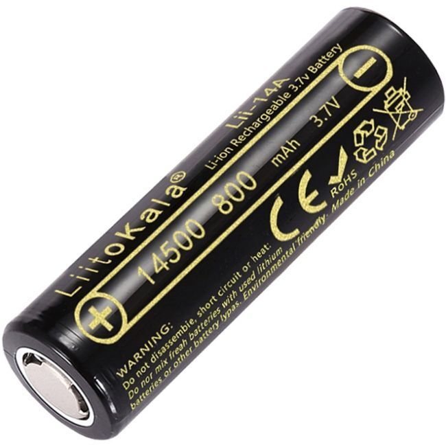 Аккумулятор 14500 LiitoKala, Lii-16A, 800mAh, 3.7V li-ion battery, 1 pcs фото