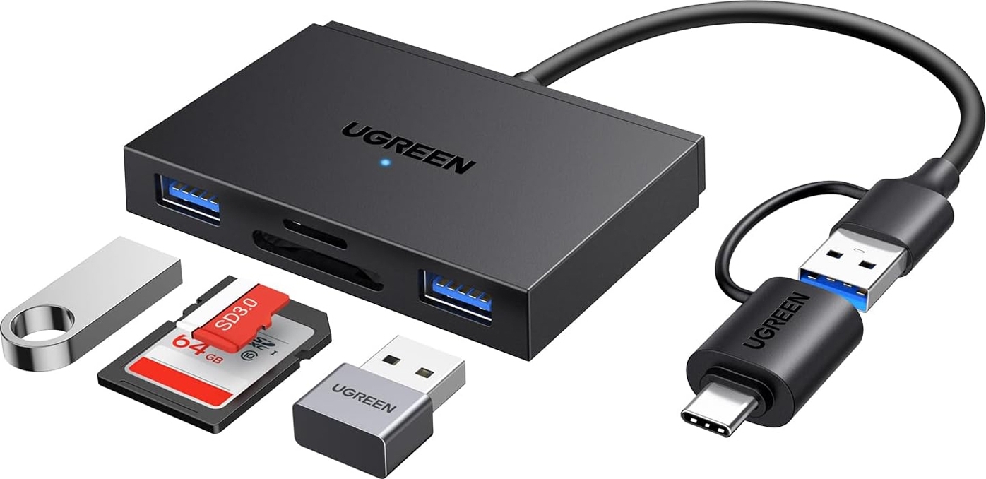 Кардридер Ugreen USB 3.0 4-in-1, OTG USB-C/USB-A, SD/TF, 4-in-1 CM812 (45167_Ugreen) фото2