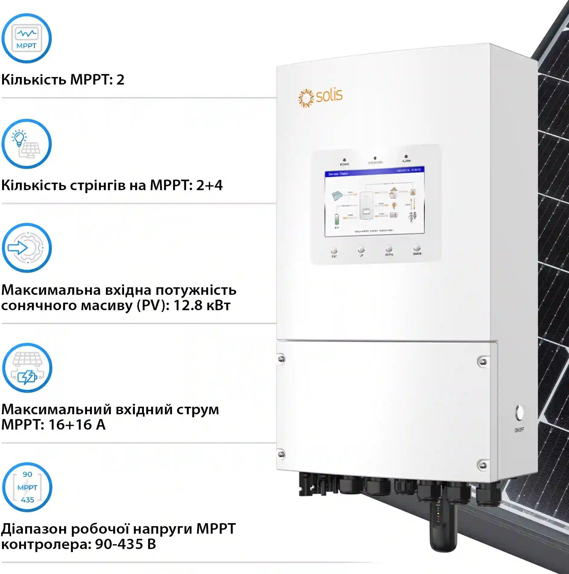 Инвертор солнечный Solis S6-EH1P8K-L-PLUS-LDY15.36K1-LFP 8kW фото