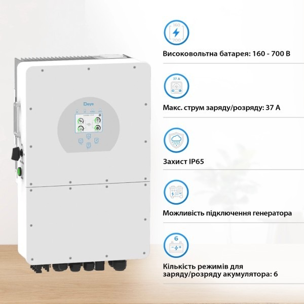 Инвертор солнечный DEYE SUN-15K-SG01HP3-EU-AM2-BOS-G6-30.72kW-LFP 15kW фото3