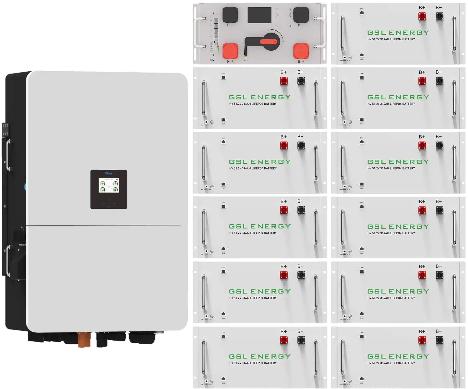 Інвертор сонячний DEYE SUN-80K-SG02HP3-EU-EM6 80kW 176.8kWh 1BAT LiFePO4 (SV-3DE80K1-HGS176K1-1) фото2