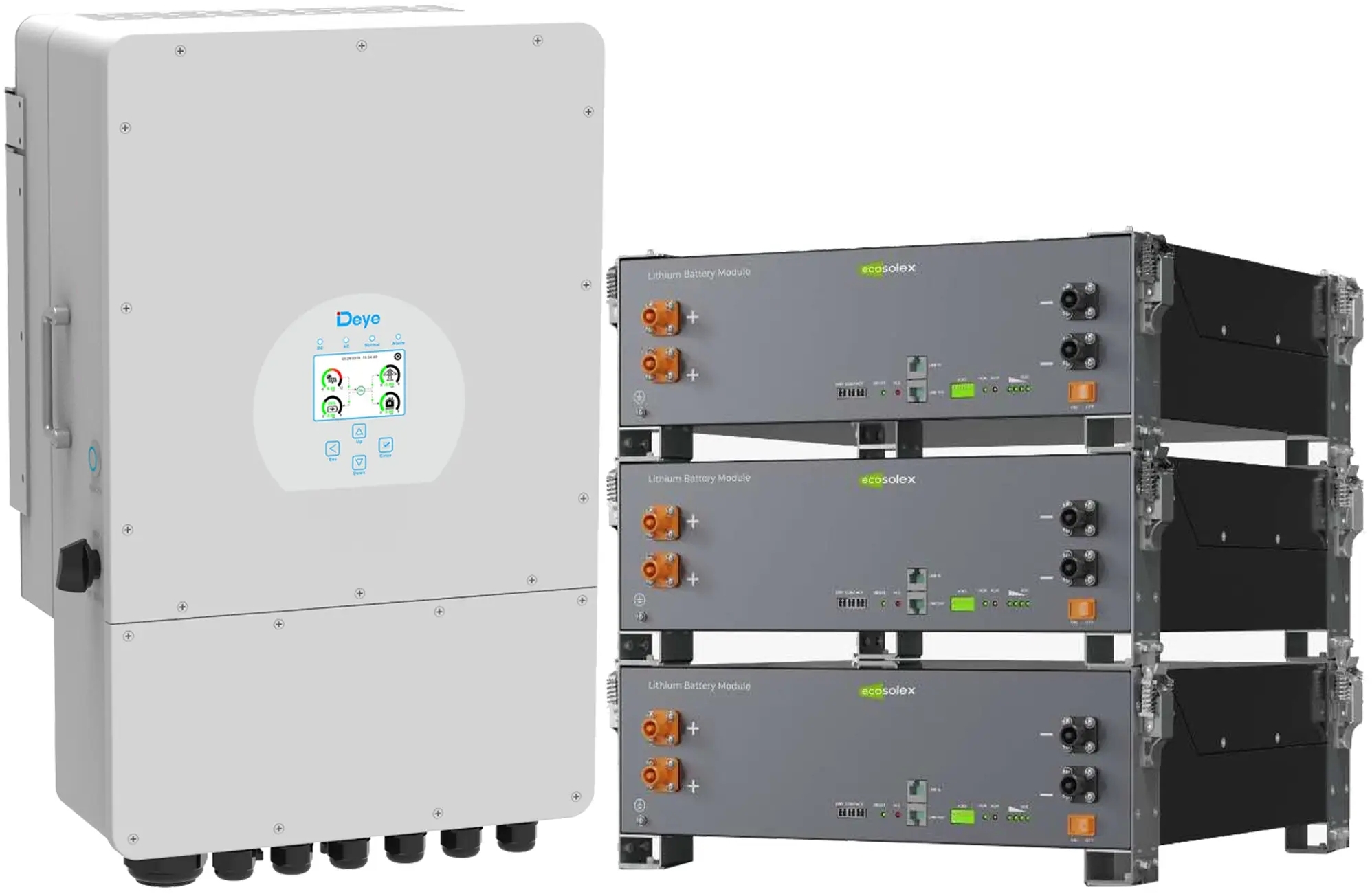Інвертор сонячний DEYE SV-1DE10K1-LEC15K1-1 10kW 15.4kWh 3BAT LiFePO4 (SV-1DE10K1-LEC15K1-1) фото2