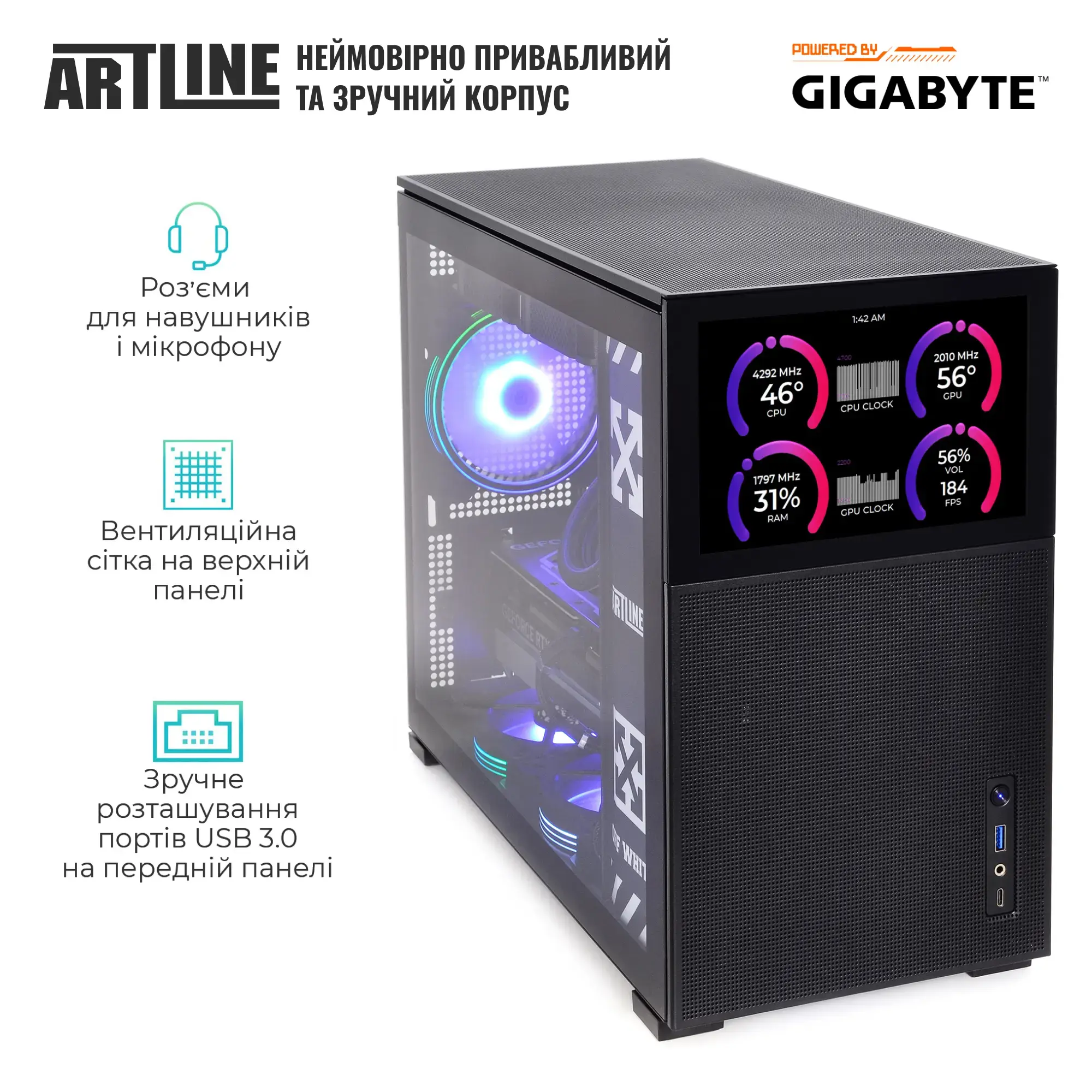 Cистемний блок ARTLINE Gaming D31 Windows 11 Home (D31v92Win) фото