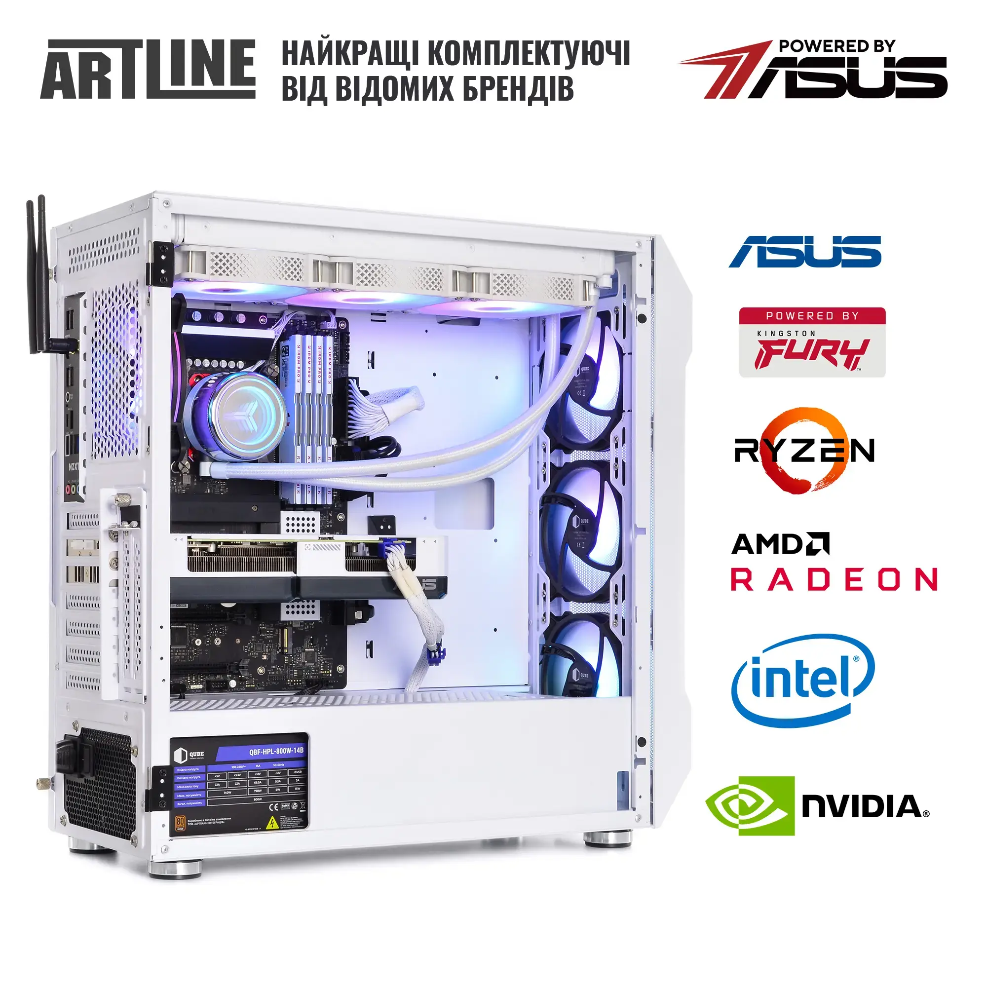 Cистемний блок ARTLINE Gaming X94WHITE Windows 11 Home (X94WHITEv97Win) фото8