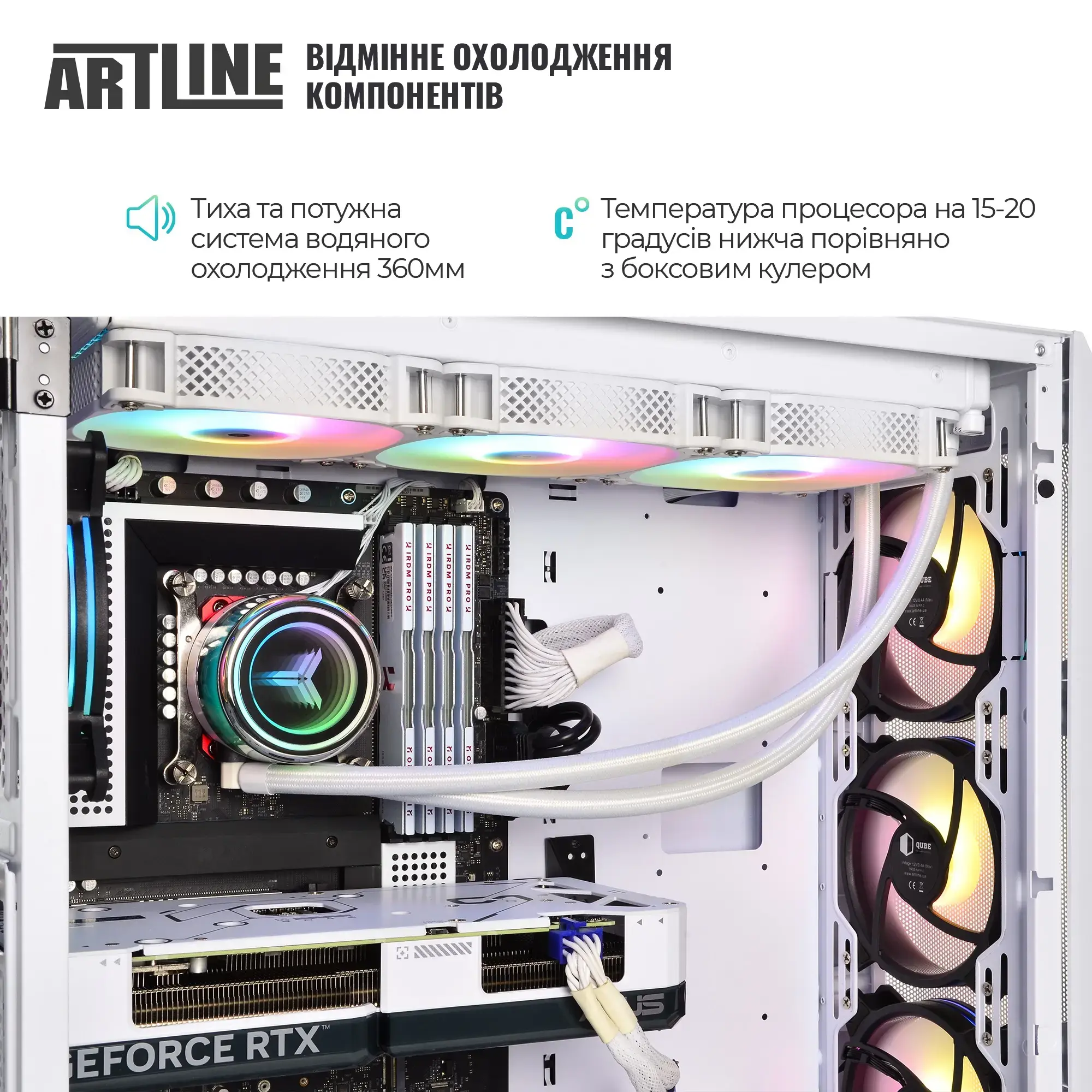 Cистемний блок ARTLINE Gaming X96WHITE Windows 11 Home (X96WHITEv102Win) фото7
