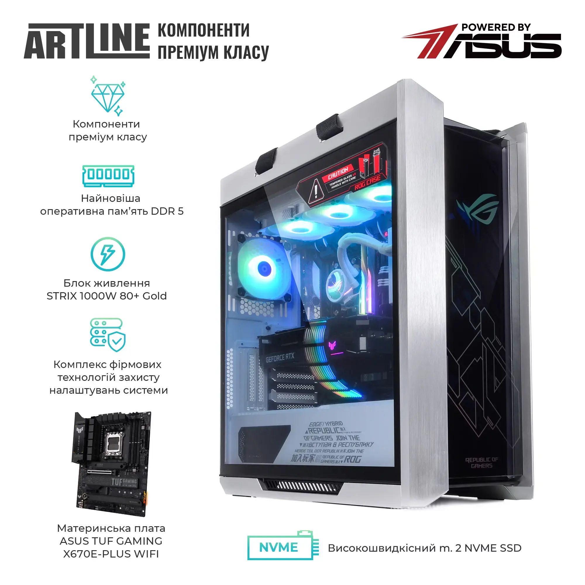 Cистемний блок ARTLINE Overlord STRIX Windows 11 Pro (STRIXv178Win) фото4
