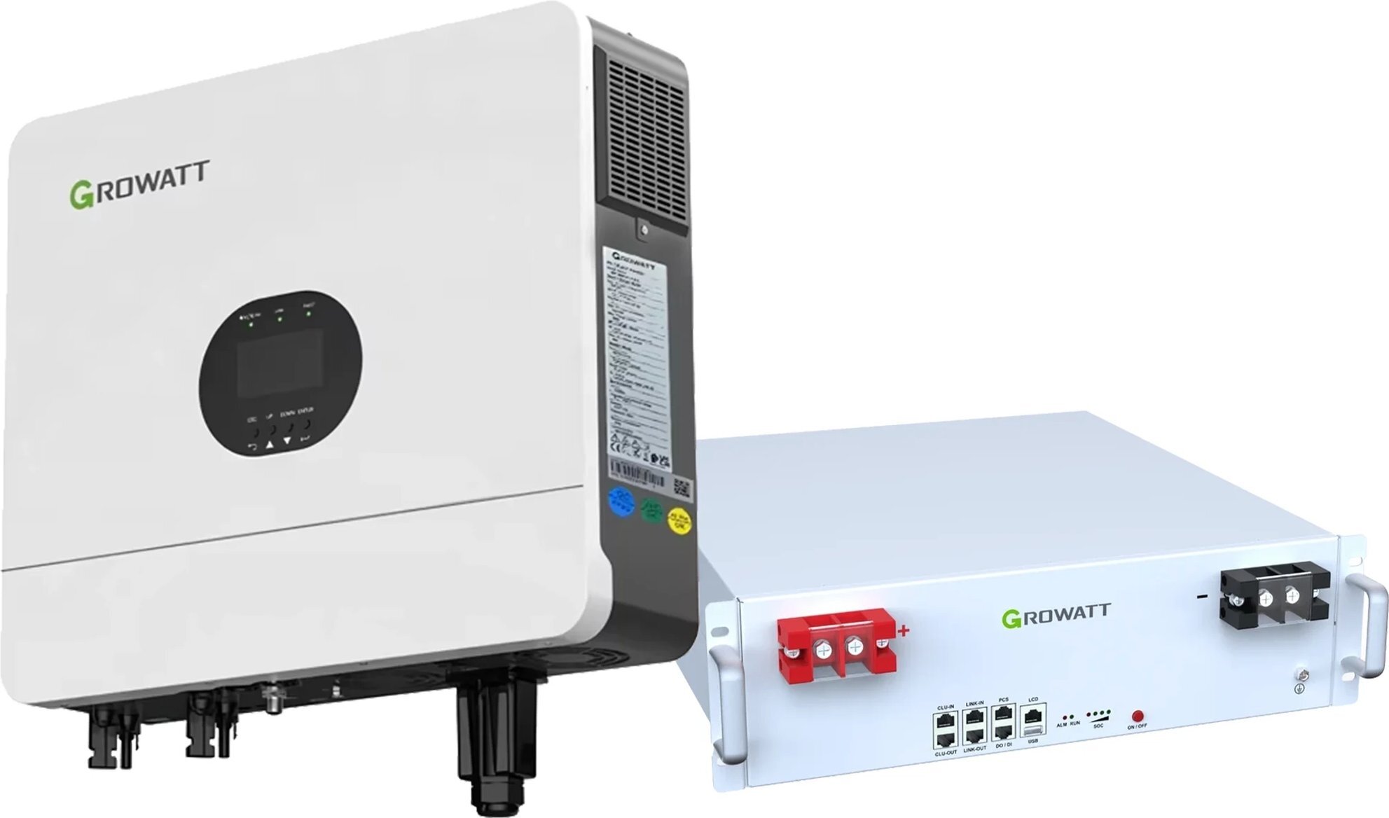 Інвертор сонячний Growatt SV-1GR6K1-LGR5K1-1 6kW 5.1kWh 1BAT LiFePO4 (SV-1GR6K1-LGR5K1-1) фото2