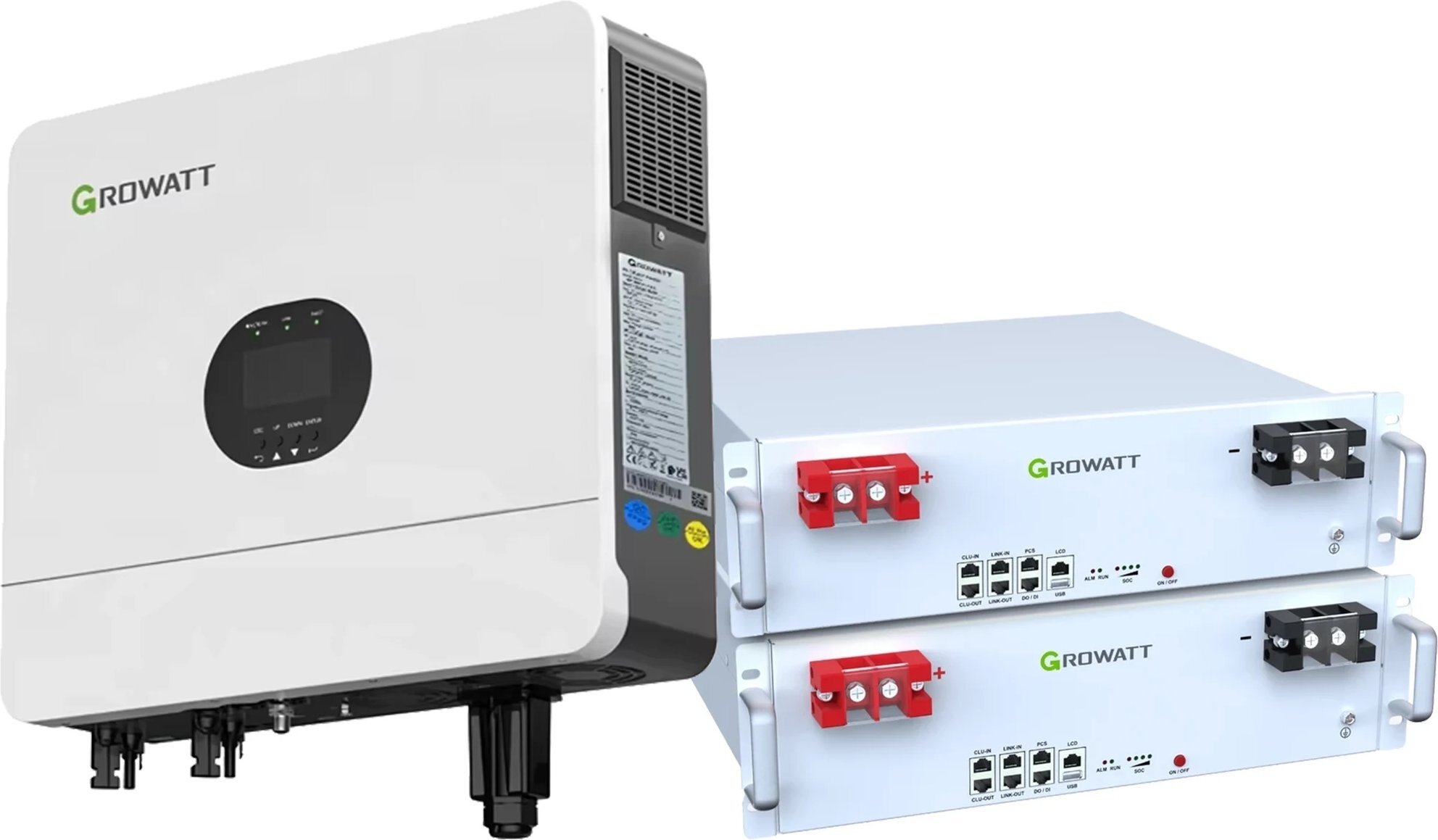 Інвертор сонячний Growatt 6kW 10.2kWh 2BAT LiFePO4 (SV-1GR6K1-LGR10K1-1) фото2