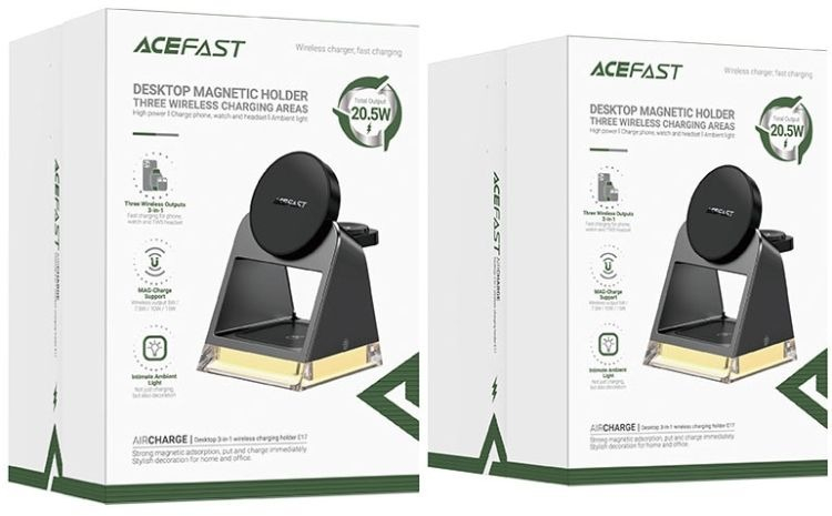 Бездротовий зарядний пристрій Acefast Wireless QI 3in1 15W E17 (6974316282815) фото5
