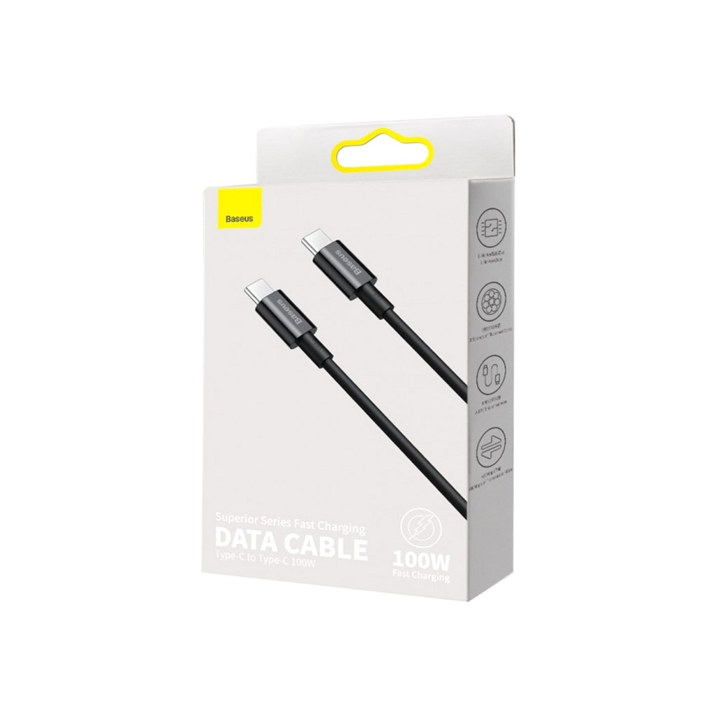 Кабель USB-C to USB-C 1.0m 5A Black Baseus (CATYS-B01) фото