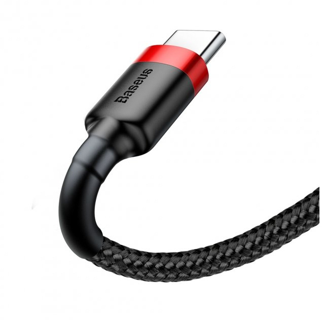 Кабель USB 2.0 AM to USB-C 2.0m 2A red-black Baseus (CATKLF-C91) фото2
