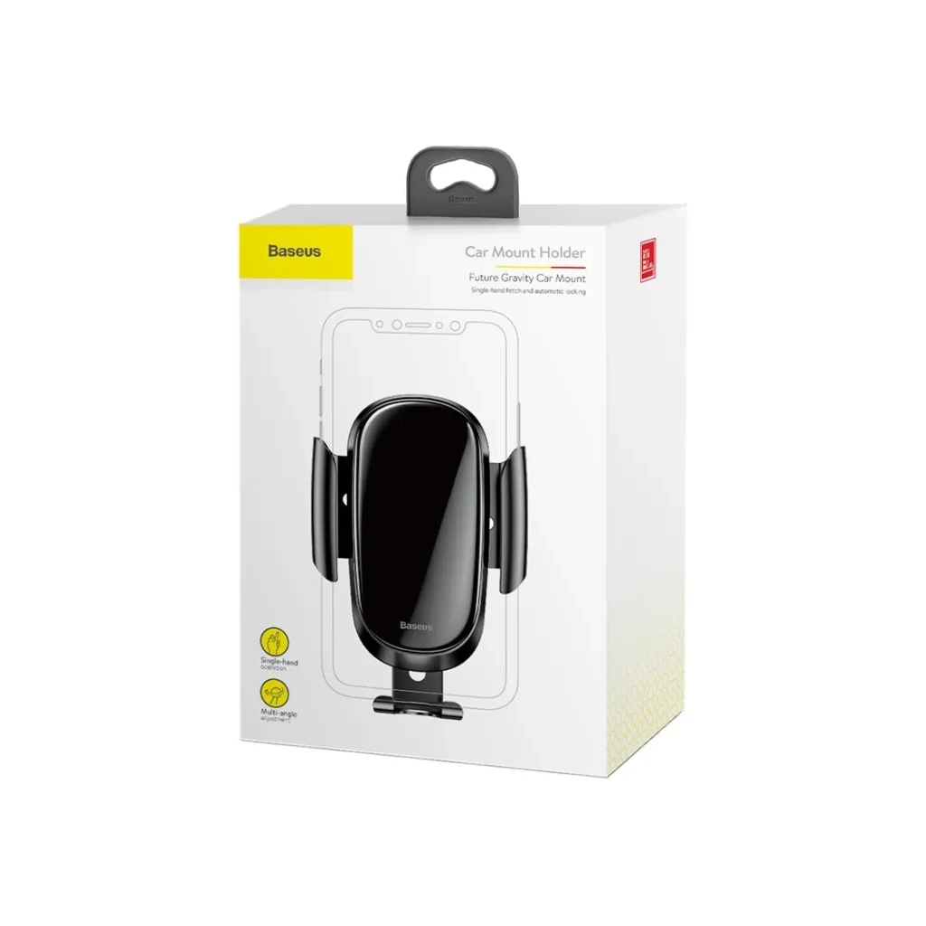 Автодержатель Baseus Future Gravity Car Mount Black (SUYL-WL01) фото7