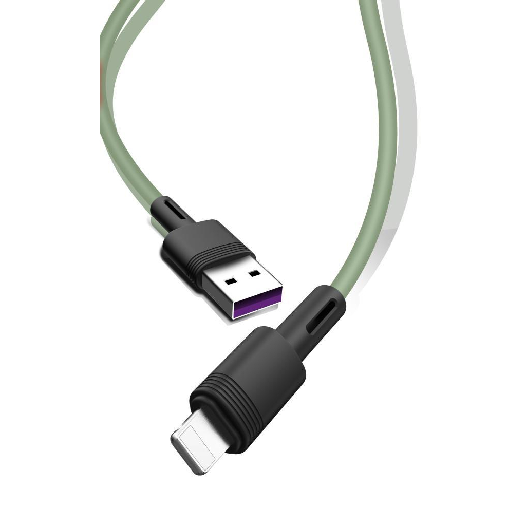 Кабель USB 2.0 AM to Lightning 1.0m 5A green XO (NB166-L-1-GR) фото