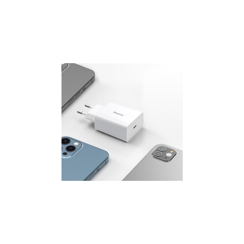 Зарядний пристрій Baseus Speed Mini Quick Charger White (CCFS-SN02) фото9