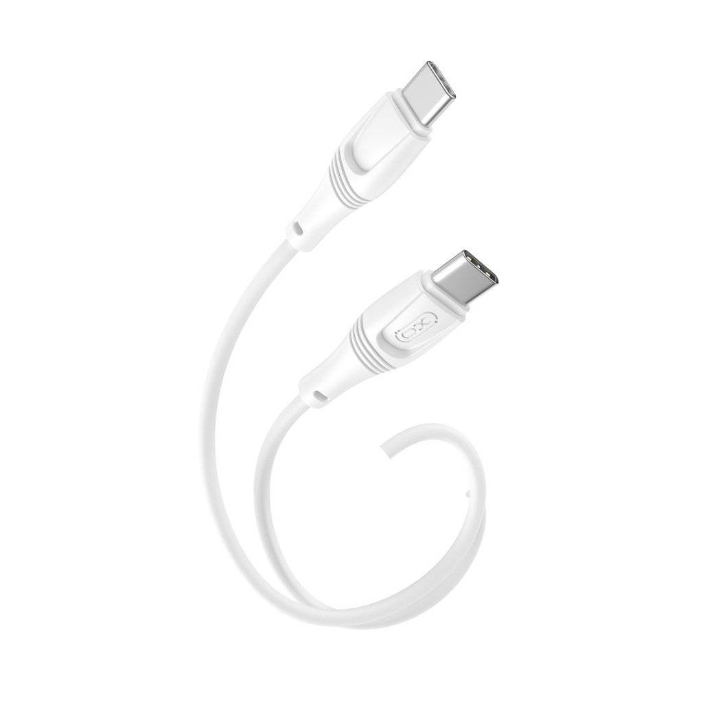 Кабель USB-C to USB-C 1.0m 60W High Elastic Zeus XO (NBQ239B_White) фото