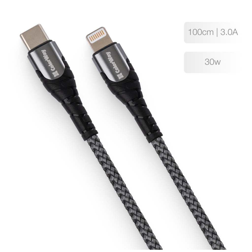 Кабель USB-C to Lightning 1.0m ColorWay (CW-CBPDCL033-GR) фото