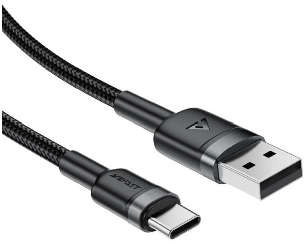 Кабель USB 2.0 AM to USB-C 1.2m 60W black Acefast (6974316285144) фото2