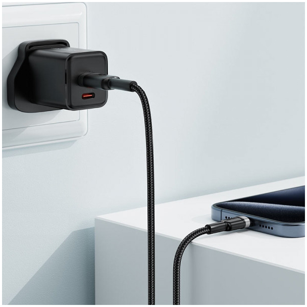 Кабель USB 2.0 AM to USB-C 1.2m 60W black Acefast (6974316285144) фото5