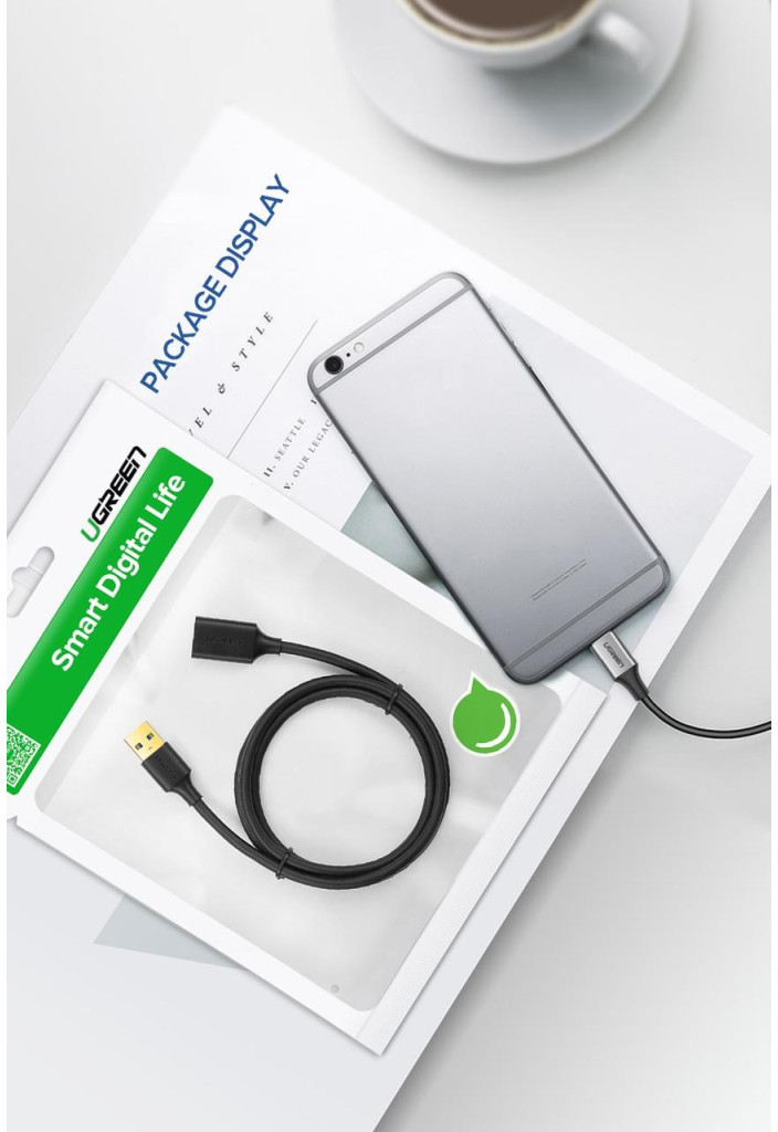 Кабель USB 3.0 AM/AF 2.0m US129 Black Ugreen (10373) фото9
