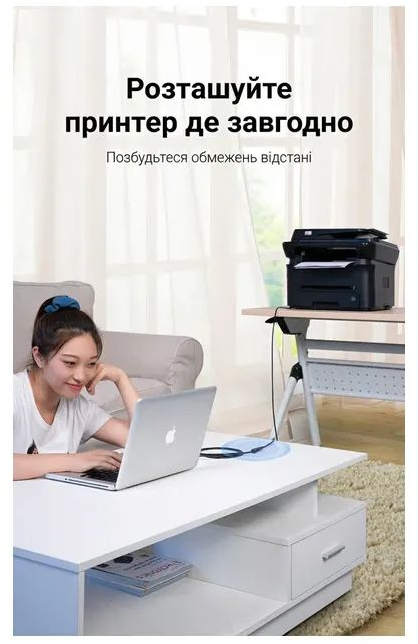 Кабель USB 2.0 AM/AF 0.5m black Vention (CBIBD) фото