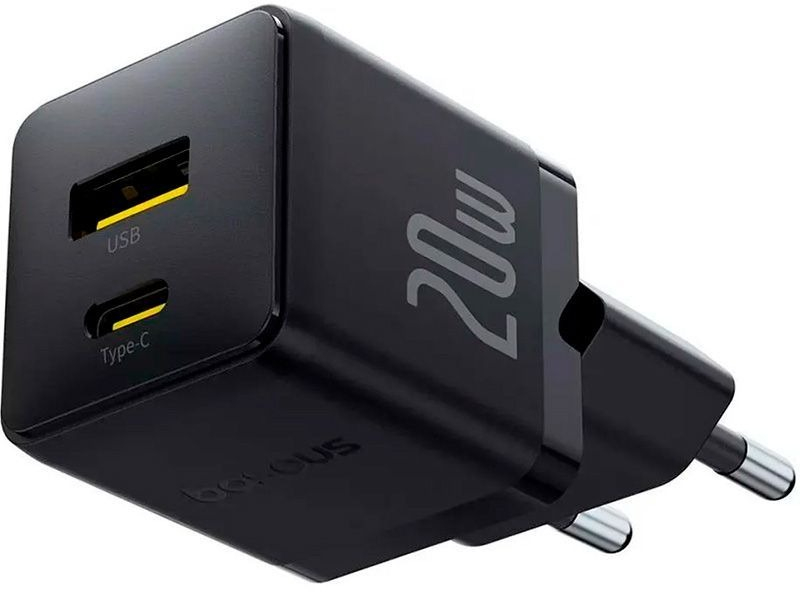 Зарядний пристрій Baseus Palm Fast Charger C+U 20W black (P10111608113-00) фото3