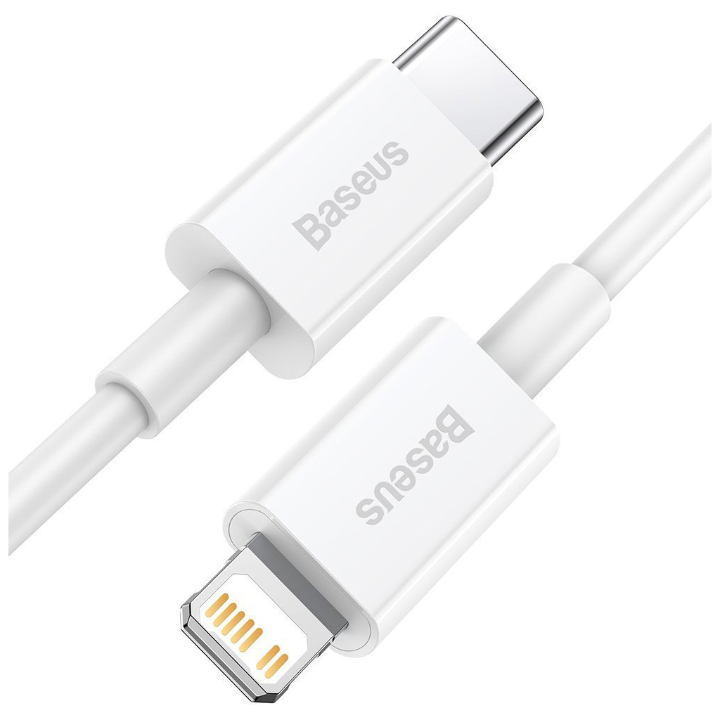 Кабель USB-C to Lightning 2.0m 20W white Baseus (CATLYS-C02) фото