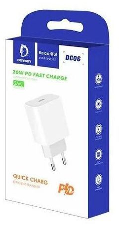 Зарядний пристрій Denmen USB-C PD20W 3.6A white (DM-DC06-WH) фото5