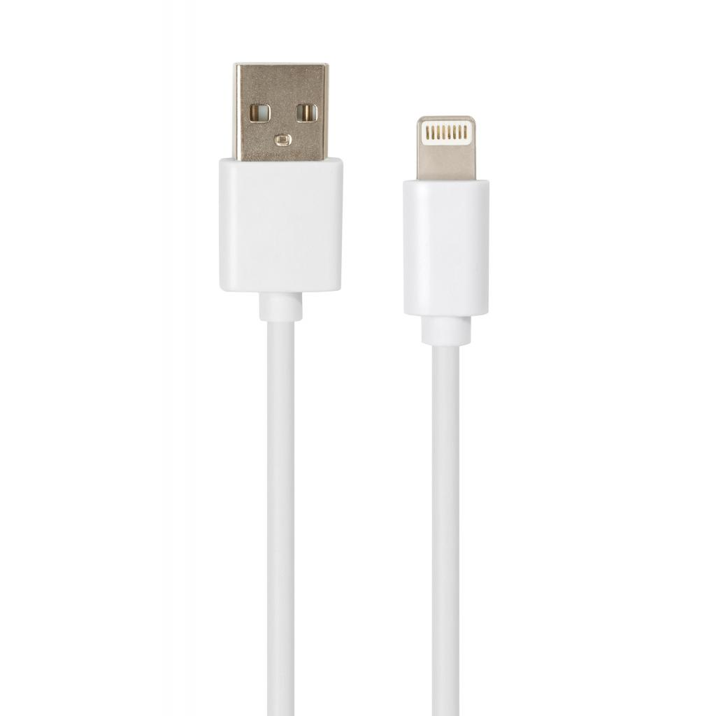 Кабель USB 2.0 AM to Lightning PVC 1m white Vinga (VCPDCL1W) фото2