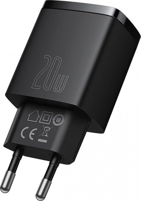 Зарядний пристрій Baseus Compact Quick Charger U+C 20W EU Black (CCXJ-B01) фото2