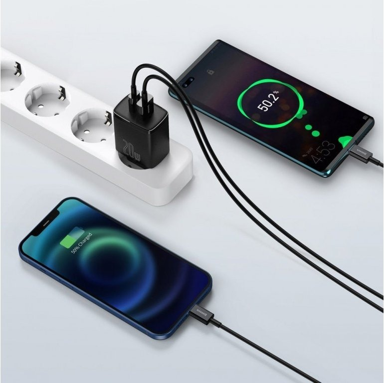 Зарядний пристрій Baseus Compact Quick Charger U+C 20W EU Black (CCXJ-B01) фото4