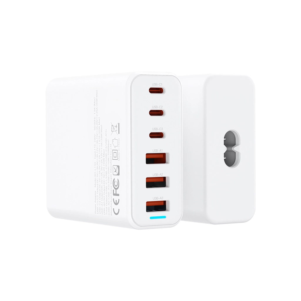 Зарядний пристрій XO L133 3xUSB-A + 3xUSB-C 75W White (L133.white) фото2