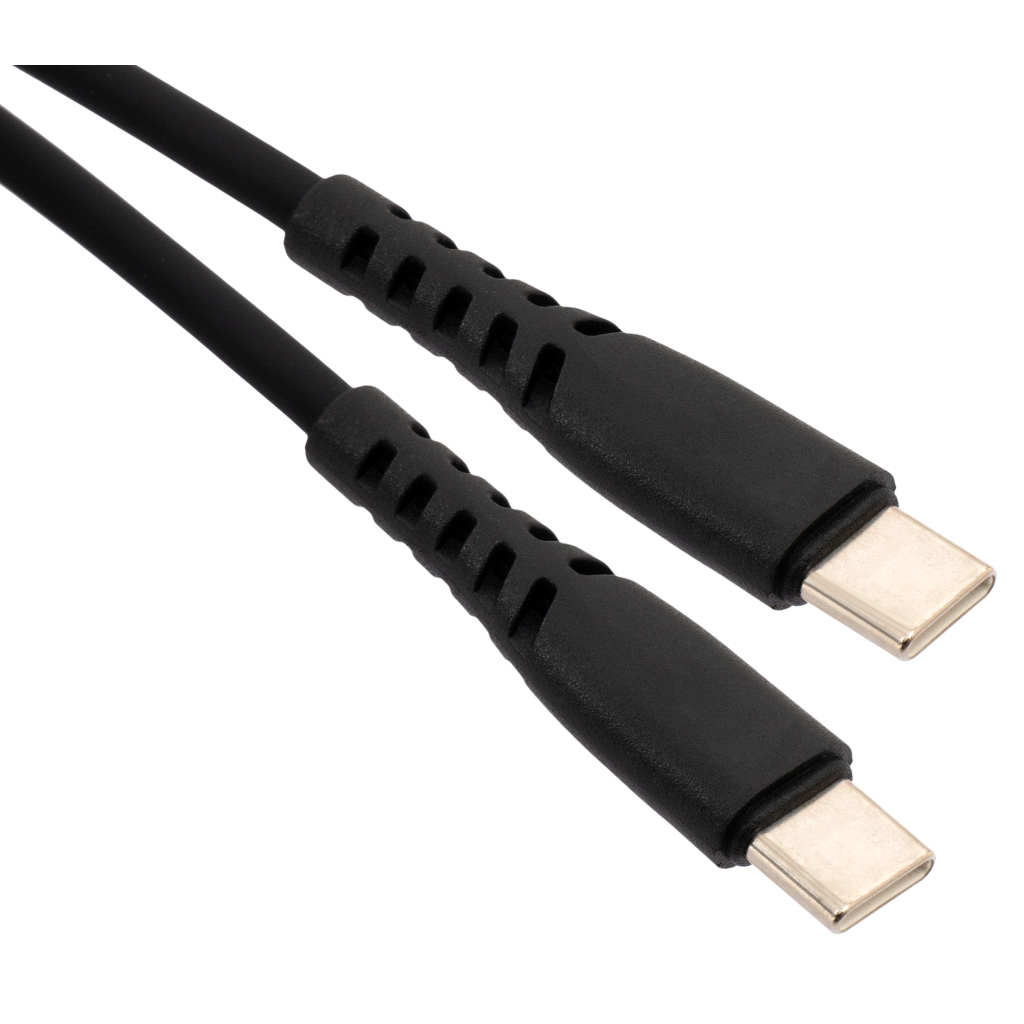 Кабель USB-C to USB-C 2.0m 240W Chip Silicon Black Vinga (VCDCCC2242SB) фото