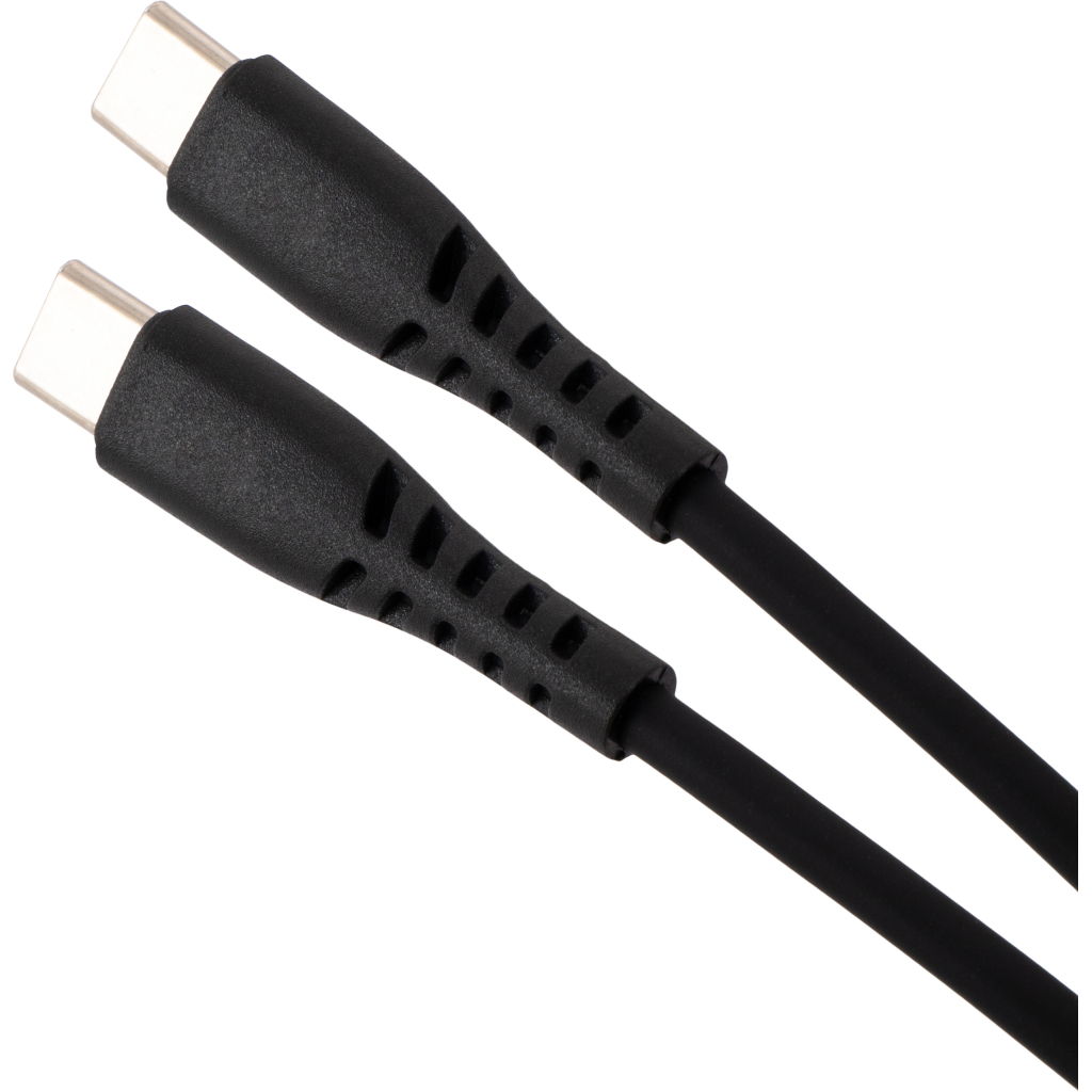 Кабель USB-C to USB-C 2.0m 240W Chip Silicon Black Vinga (VCDCCC2242SB) фото