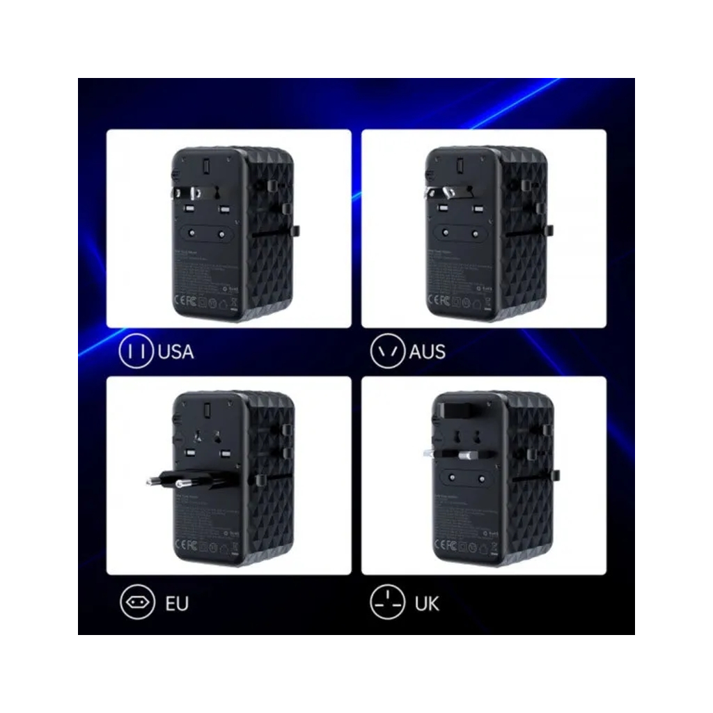 Зарядное устройство Choetech 4xUSB 100W PD (2хUSB-C+2хUSB-A) сharger diamond model black (PD6028-BK) фото5