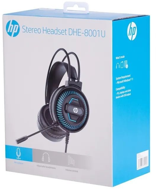 Наушники HP DHE-8001U LED USB Black (DHE-8001U) фото5