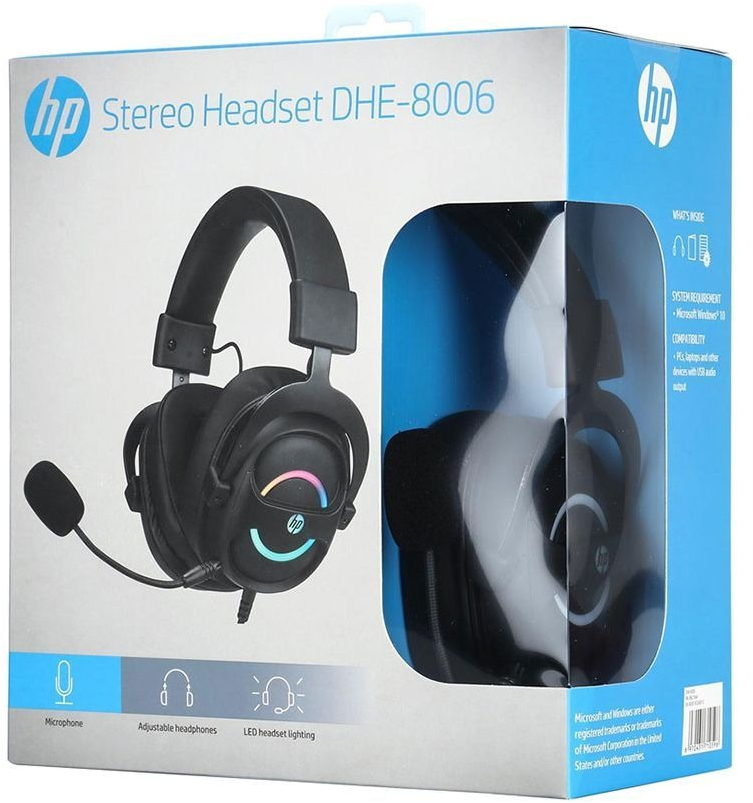 Наушники HP DHE-8006 RGB 7.1 USB Black (DHE-8006) фото