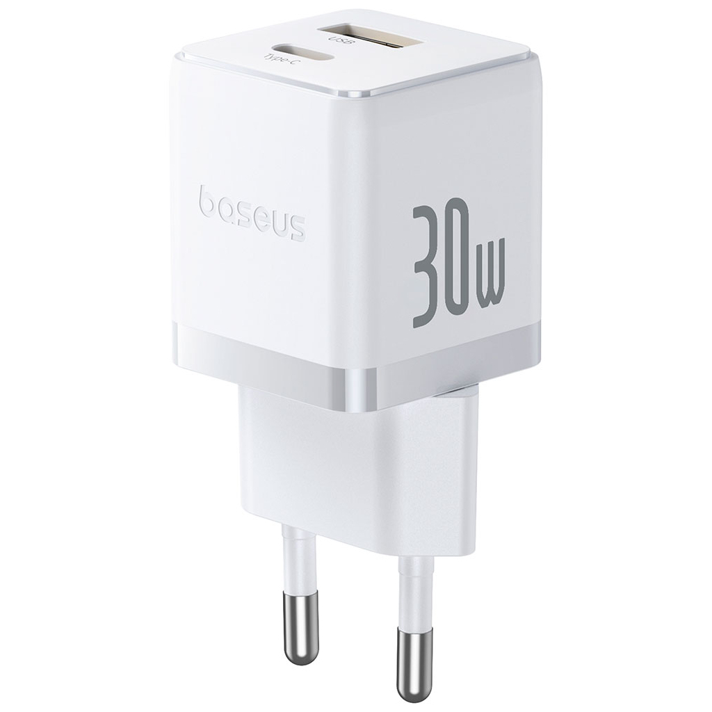 Зарядное устройство Baseus 1xUSB-C 30W + 1xUSB white (P1011160A213-00) фото2