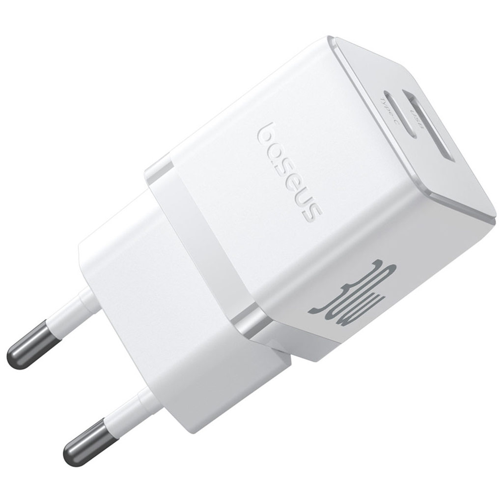 Зарядное устройство Baseus 1xUSB-C 30W + 1xUSB white (P1011160A213-00) фото3
