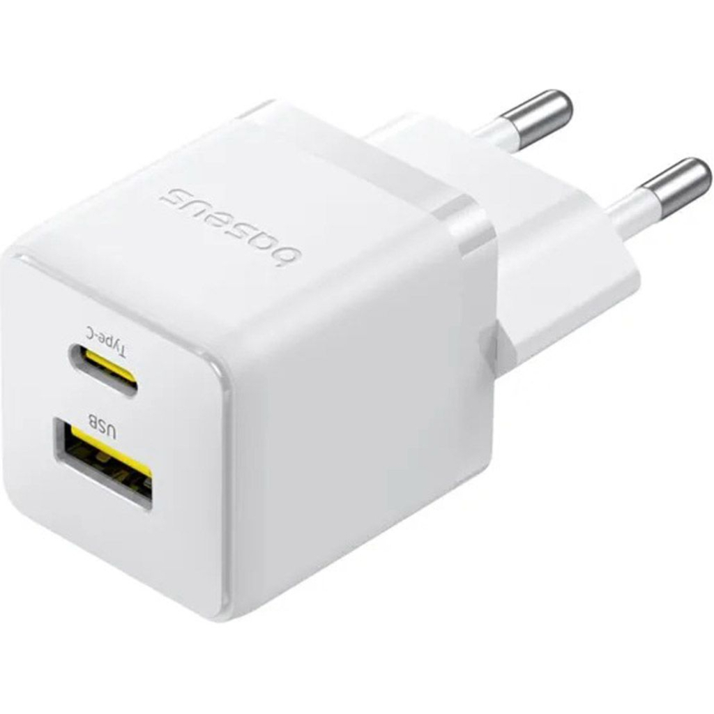 Зарядное устройство Baseus 1xUSB-C 30W + 1xUSB white (P1011160A213-00) фото5