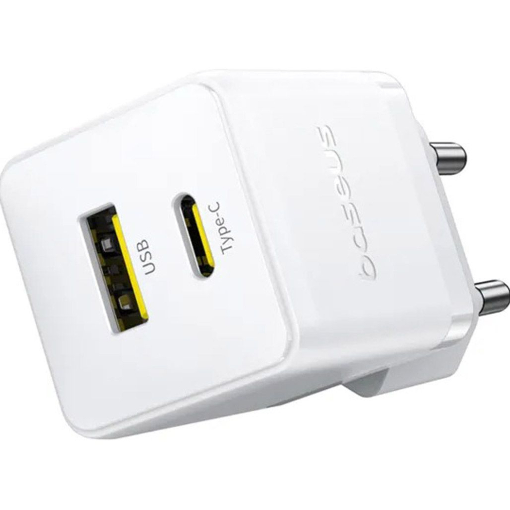 Зарядное устройство Baseus 1xUSB-C 30W + 1xUSB white (P1011160A213-00) фото6