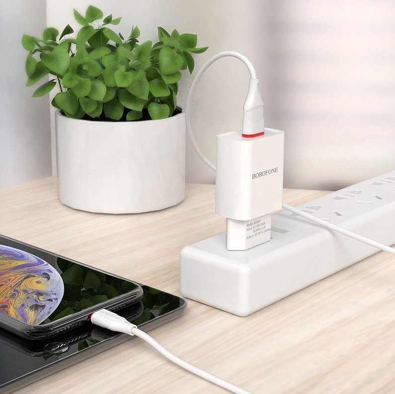 Зарядное устройство BOROFONE BA20A Sharp USB 10.5W White (6931474700681) фото5