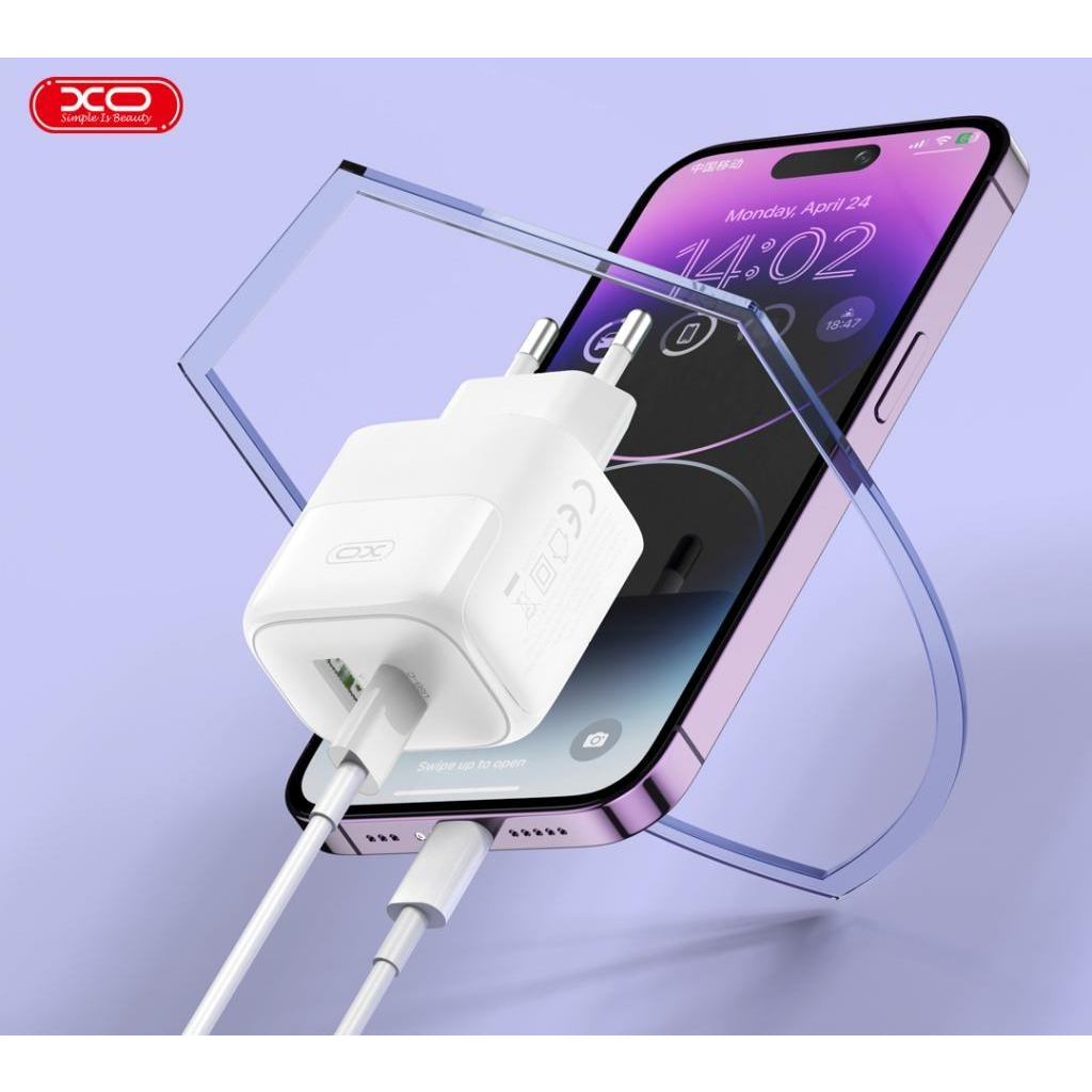 Зарядний пристрій XO 1xUSB QC3.0 + 1xUSB-C PD20W (XO-QC37) фото4